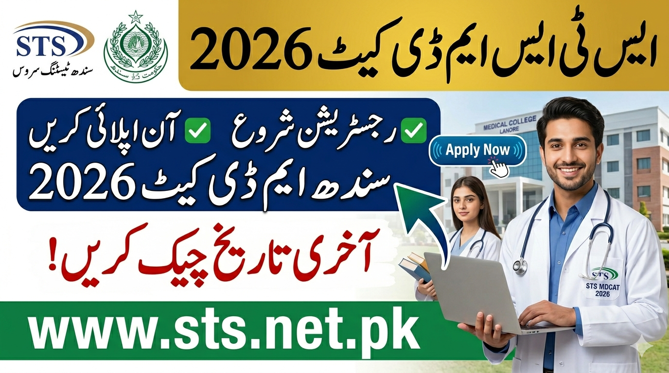 STS MDCAT Registration 2026 - Sindh MDCAT